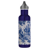 Frans toile de jouy blauw en wit elegant waterfles  (Links)