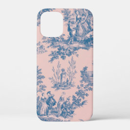 Frans toile de jouy roze en wit elegant Case-Mate iPhone case