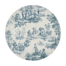 Frans toile de jouy sage groen elegant glas