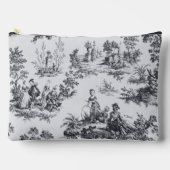 Frans toile de jouy zwart en wit elegant etui (Voorkant)