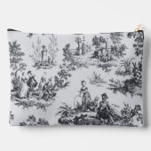 Frans toile de jouy zwart en wit elegant etui (Achterkant)