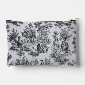 Frans toile de jouy zwart en wit elegant etui (Achterkant)