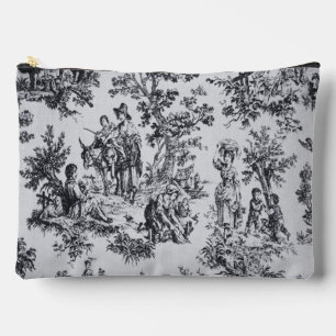 Frans toile de jouy zwart en wit elegant etui