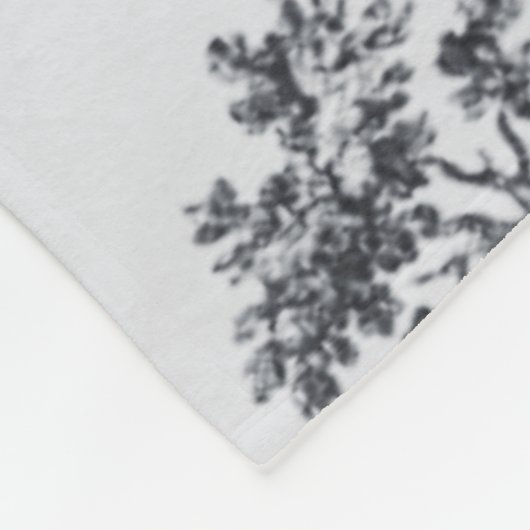 Frans toile de jouy zwart en wit elegant fleece deken (Hoek)