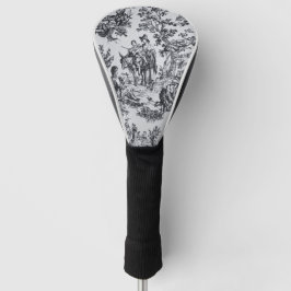 Frans toile de jouy zwart en wit elegant golfheadcover