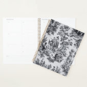 Frans toile de jouy zwart en wit elegant planner (Display)