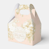 Frans Toile Elegant Bloemen Meisje Baby shower Blu Bedankdoosjes (Voorkant Zijde)