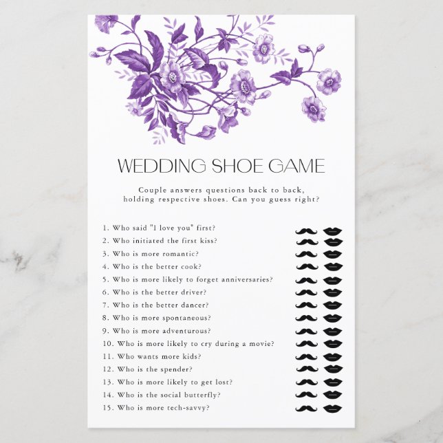 Frans Toile Floral Bruiloft Schoen Spel Bruids Spe (Voorkant)