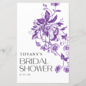 Frans Toile Floral Hij zei dat ze zei bruids spel (Achterkant)