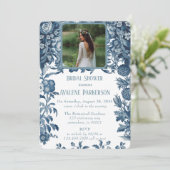  Frans Toile Floral Vrijgezellenfeest Kaart (Staand voorkant)