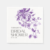  Frans Toile Floral Vrijgezellenfeest Servet (Voorkant)