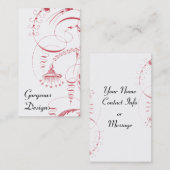 Frans Toile in Rode en Witte Visitekaartjes (Voorkant / Achterkant)