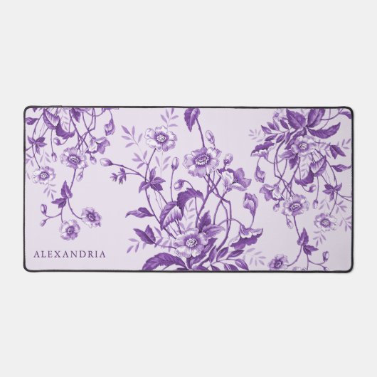  Frans Toile Paarse gepersonaliseerd Bureaumat (Voorkant)