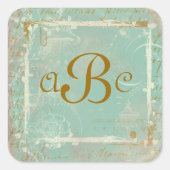  Frans Toile & Script Aangepaste Stickers (Voorkant)