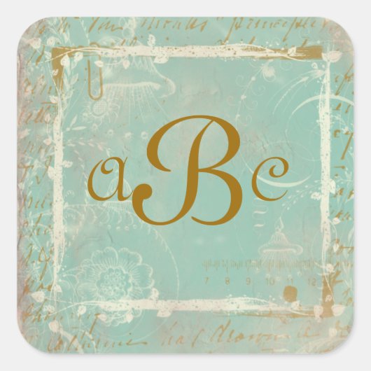  Frans Toile & Script Aangepaste Stickers (Voorkant)