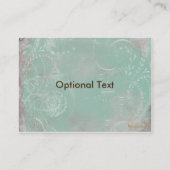 Frans Toile & Script Greenish Blue & Pink Visitekaartje (Achterkant)