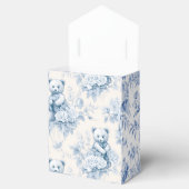 Frans toiletpapier met bloemenmotief en beer bedankdoosjes (Geopend)