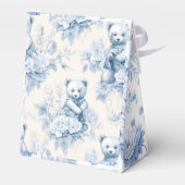 Frans toiletpapier met bloemenmotief en beer bedankdoosjes (Achterkant)