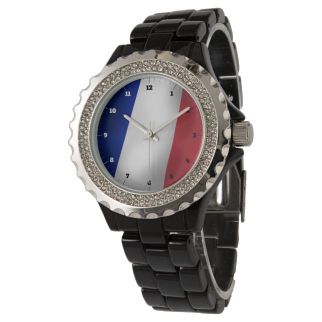 FRANS TRICOLOR FLAG WATCH HORLOGE (Gekanteld)