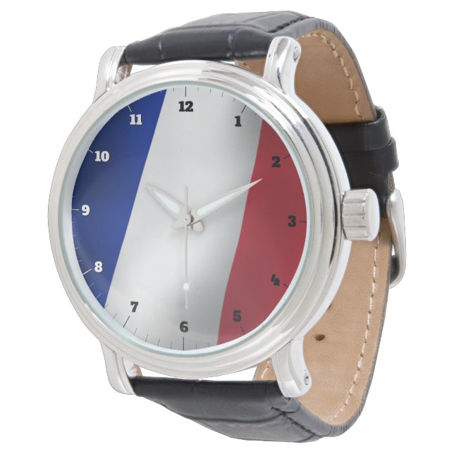 FRANS TRICOLOR FLAG WATCH HORLOGE (Gekanteld)