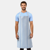  Frans trillingbandpatroon blauw wit Schort (Gedragen)