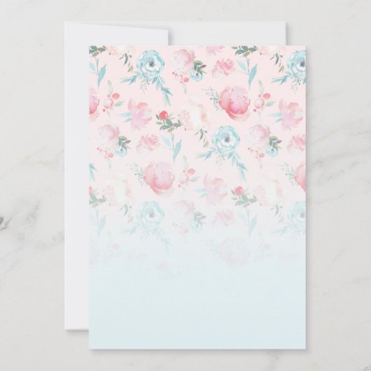 Frans Tuin Bloemen Pioen Bruiloft Vrijgezellenfees Kaart (Achterkant)