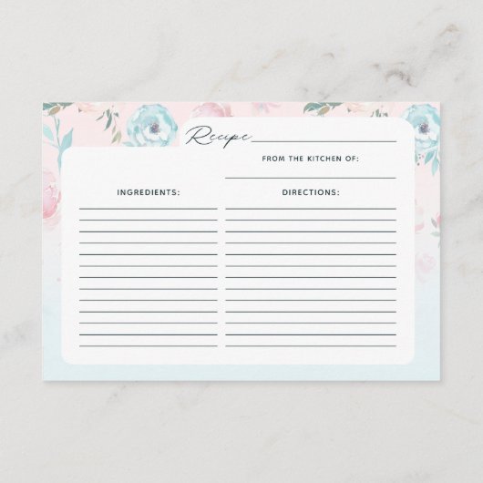 Frans Tuin Bloemen Pioen Vrijgezellenfeest Recept Informatiekaartje (Achterkant)