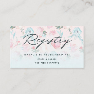 Frans Tuin Bloemen Vrijgezellenfeest Gift Registry Informatiekaartje