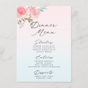 Frans Tuin Bloemenpioen 3 gangen maaltijddiner Menu