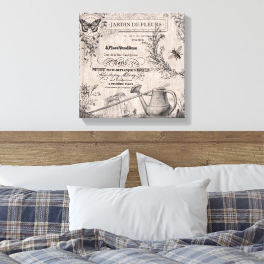  Frans Tuin uitgerekt canvas Afdruk (Insitu (Slaapkamer))