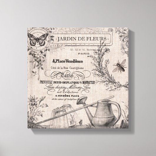  Frans Tuin uitgerekt canvas Afdruk (Voorkant)