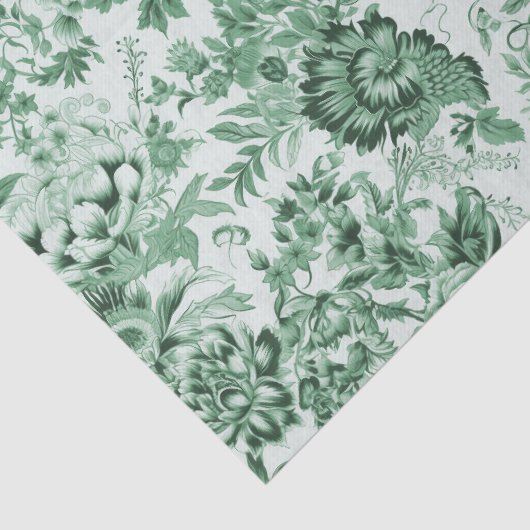 Frans Tuinhotel de Jouy Green Tissuepapier (Detail)