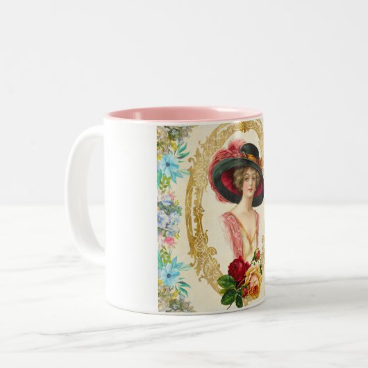  Frans Tweekleurige Koffiemok (Voorkant links)