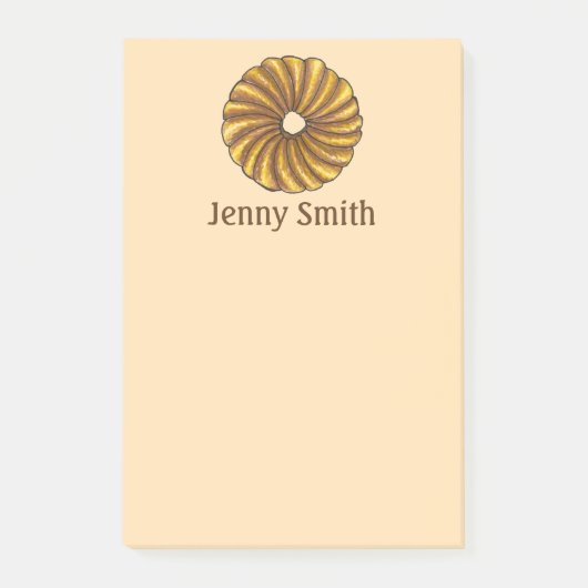 Frans Twist Donut Doughnut Persoonlijke Post Post-it® Notes (Voorkant)