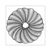 Frans Twist Glazed Donut Doughnut Breakfast Stamp Rubberstempel (Afrduk)