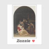 Frans van Mieris de Oudere - Het doktersbezoek Sticker (Vel)