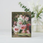 Frans Verhas  Bouquet van Rozen     Briefkaart (Staand voorkant)