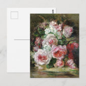 Frans Verhas  Bouquet van Rozen     Briefkaart (Voorkant / Achterkant)