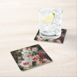 Frans Verhas  Bouquet van Rozen Kartonnen Onderzetters