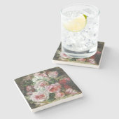 Frans Verhas Bouquet van Rozen Stenen Onderzetter (Zijkant)