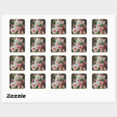 Frans Verhas Bouquet van Rozen Vierkante Sticker (Vel)
