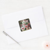 Frans Verhas Bouquet van Rozen Vierkante Sticker (Envelop)