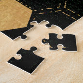 Frans, Victoriaans, bijen, floreel, goudfolie, bel Legpuzzel (Zijkant)