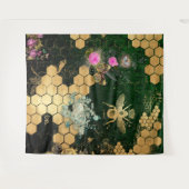 Frans, Victoriaans, bijen, floreel, goudfolie, bel Wandkleed (Voorkant (horizontaal))