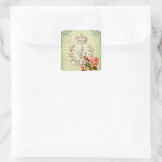  Frans Vierkante Sticker (Tas)