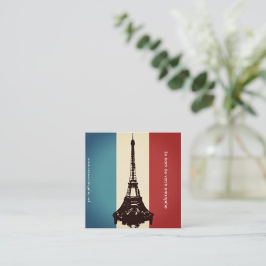 Frans Vierkante Visitekaartje (Staand voorkant)