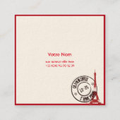 Frans Vierkante Visitekaartje (Achterkant)