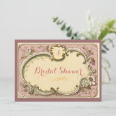 Frans Vintage Floral Vrijgezellenfeest Kaart (Staand voorkant)