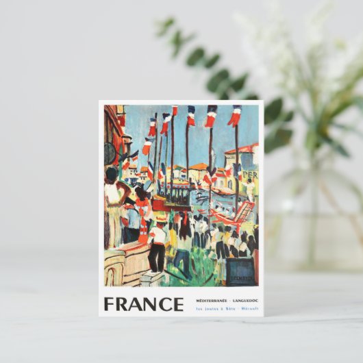 Frans vintonijnreizen briefkaart (Staand voorkant)