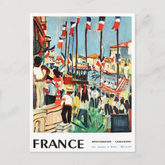 Frans vintonijnreizen briefkaart (Voorkant)